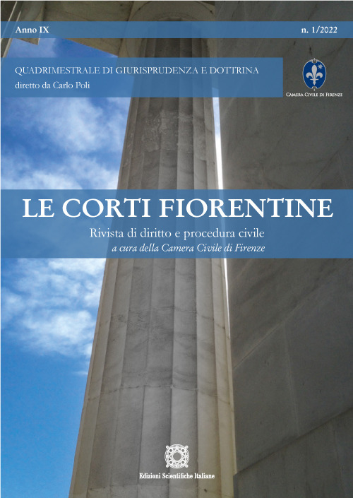 Le corti fiorentine. Rivista di diritto e procedura civile (2022). Vol. 1