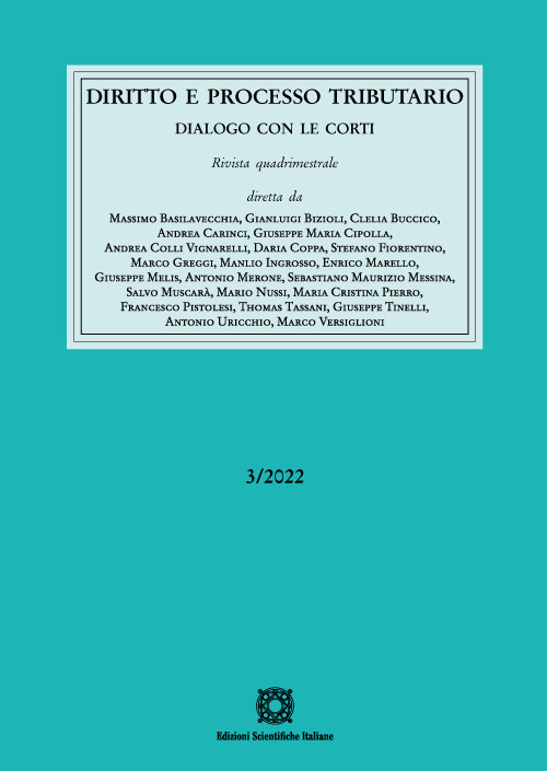 Diritto e processo tributario (2022). Vol. 3