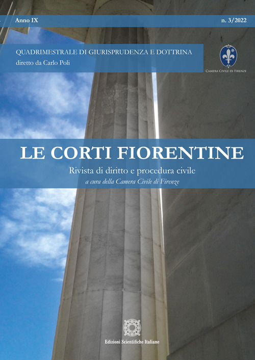 Le corti fiorentine. Rivista di diritto e procedura civile (2022). Vol. 3