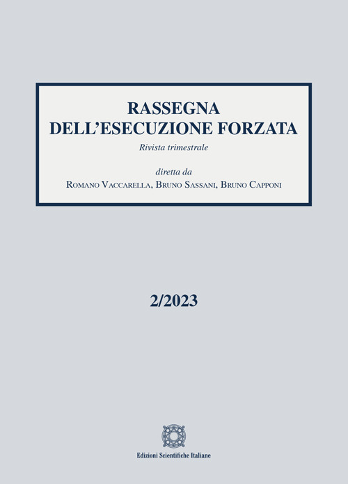 Rassegna dell'esecuzione forzata (2023). Vol. 2