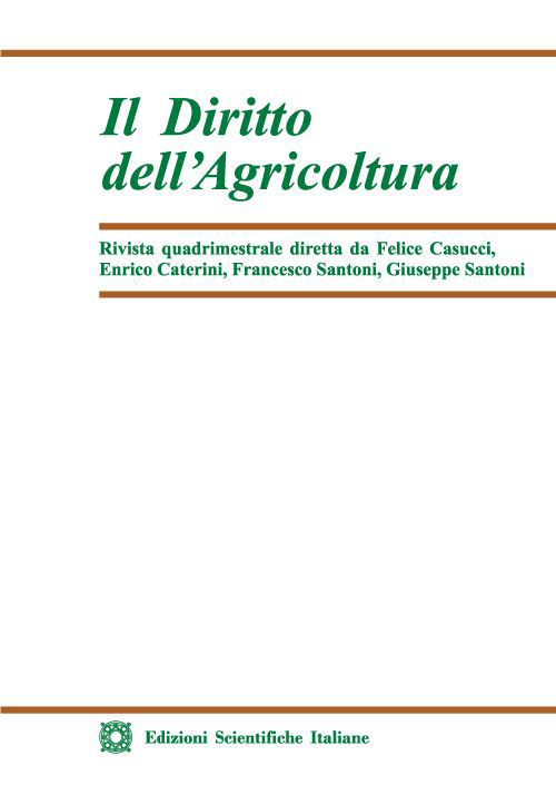 Il diritto dell'agricoltura (2023). Vol. 1