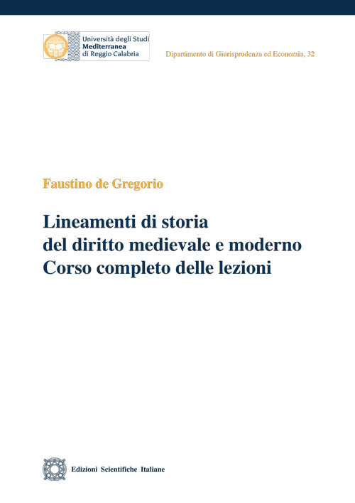 Lineamenti di storia del diritto medievale e moderno