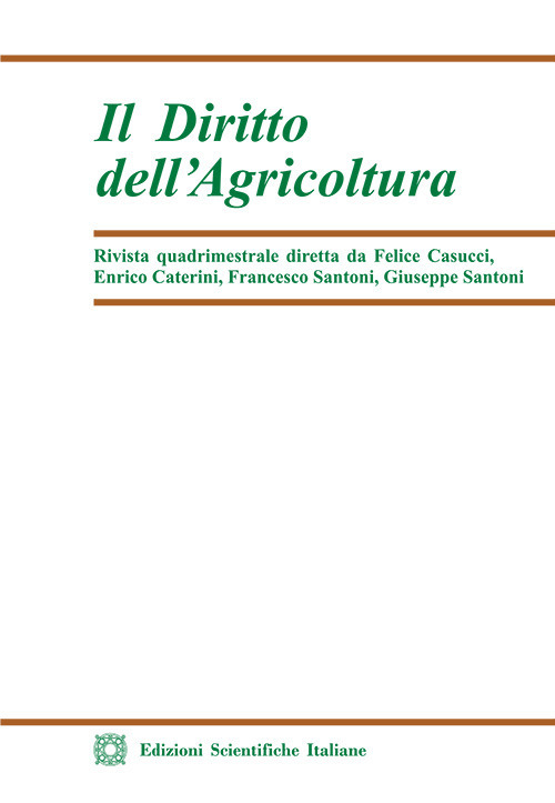 Il diritto dell'agricoltura (2023). Vol. 3