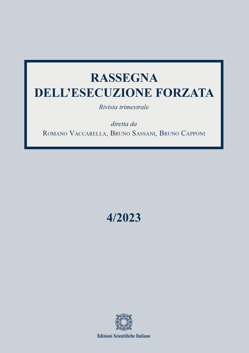 Rassegna dell'esecuzione forzata (2023). Vol. 4