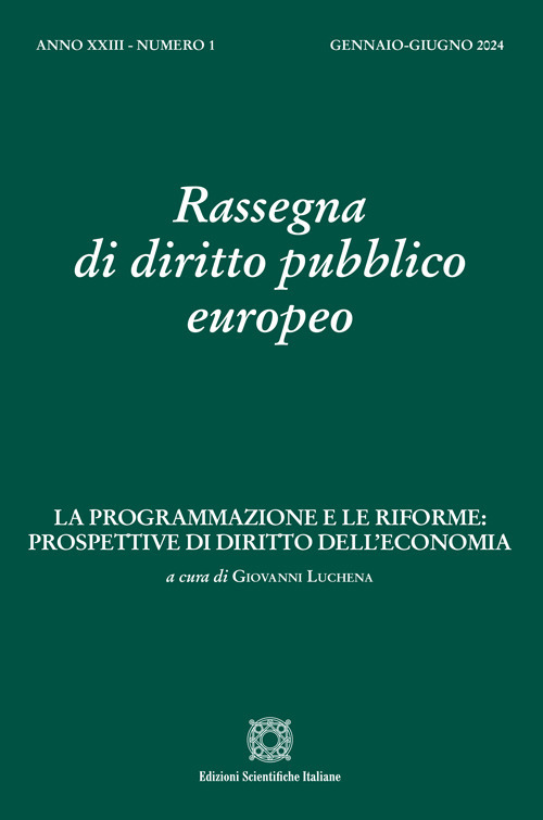 Rassegna di diritto pubblico europeo (2024). Vol. 1