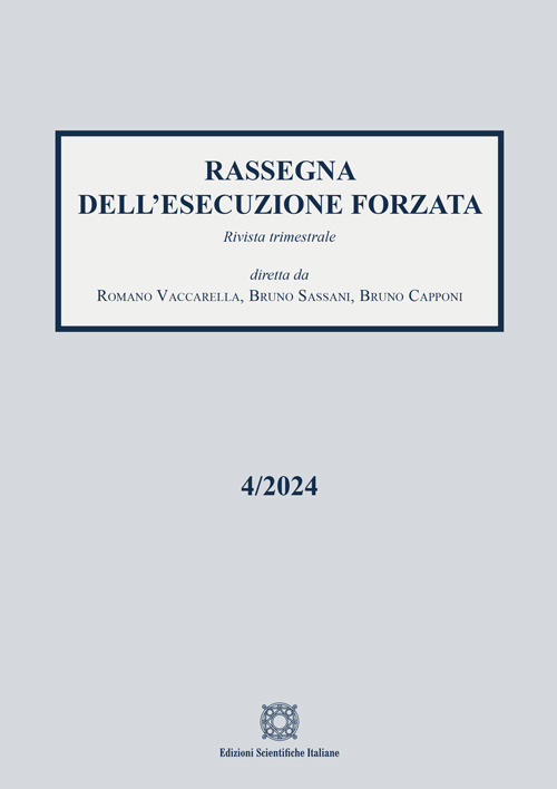 Rassegna dell'esecuzione forzata (2024). Vol. 4