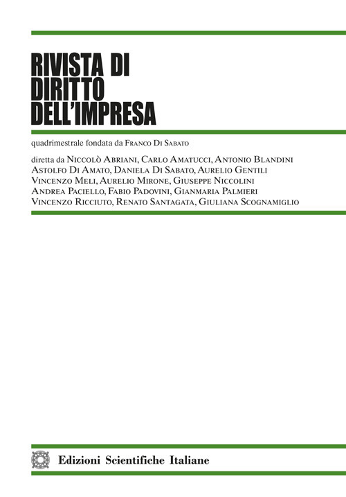 Rivista di diritto dell'impresa (2025). Vol. 1