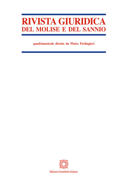 Rivista giuridica del Molise e del Sannio (2024). Vol. 3
