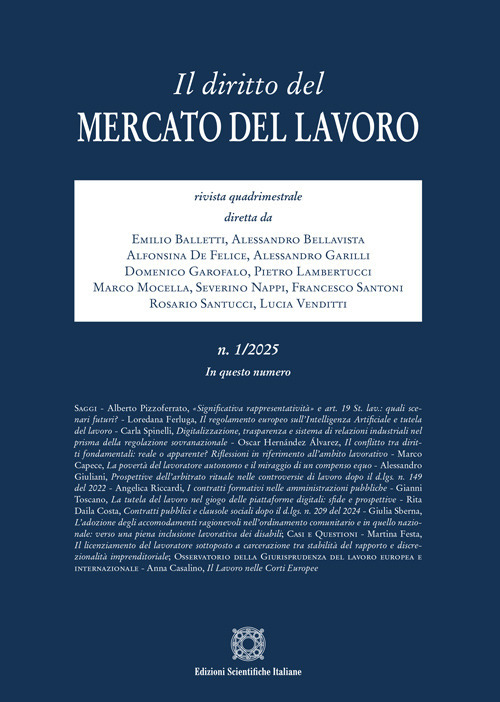 Il diritto del mercato del lavoro (2025). Vol. 1