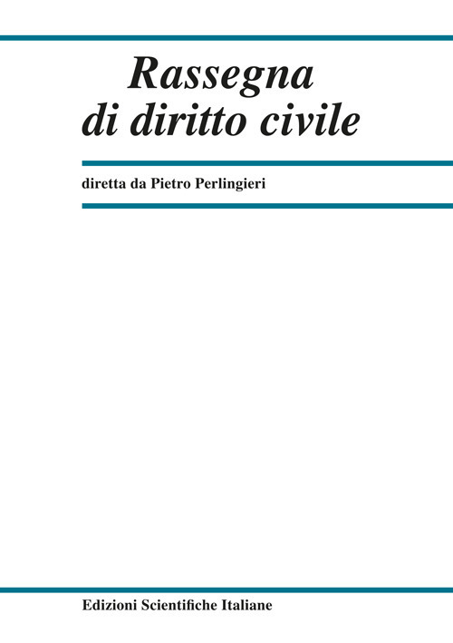 Rassegna di diritto civile (2025). Vol. 1