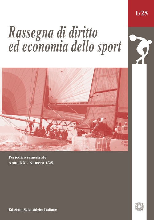 Rassegna di diritto ed economia dello sport (2025). Vol. 1