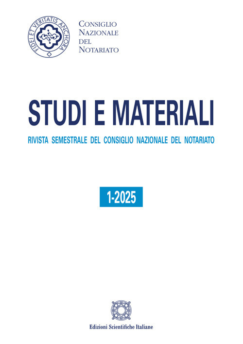 Studi e materiali (2025). Vol. 1