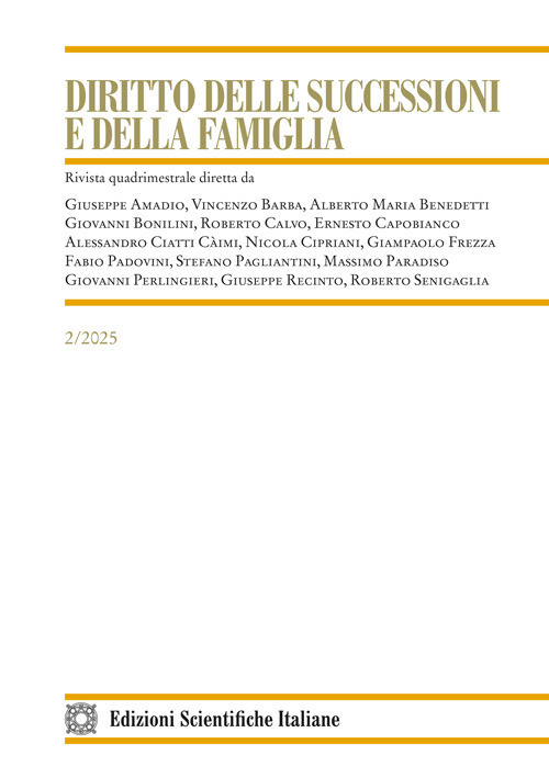Diritto delle successioni e della famiglia (2025). Vol. 2