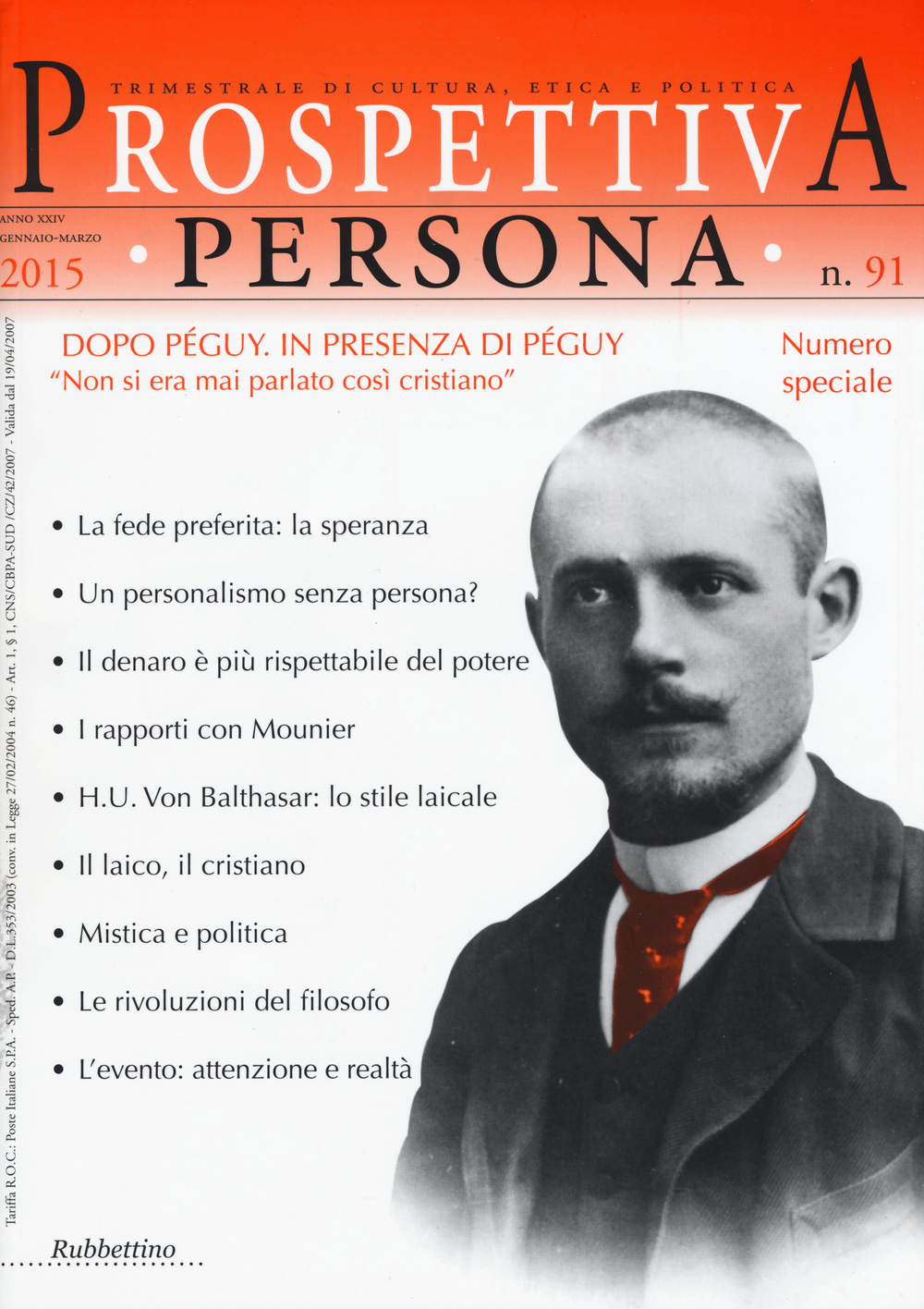 Prospettiva persona. Trimestrale di cultura, etica e politica (2015). Vol. 91