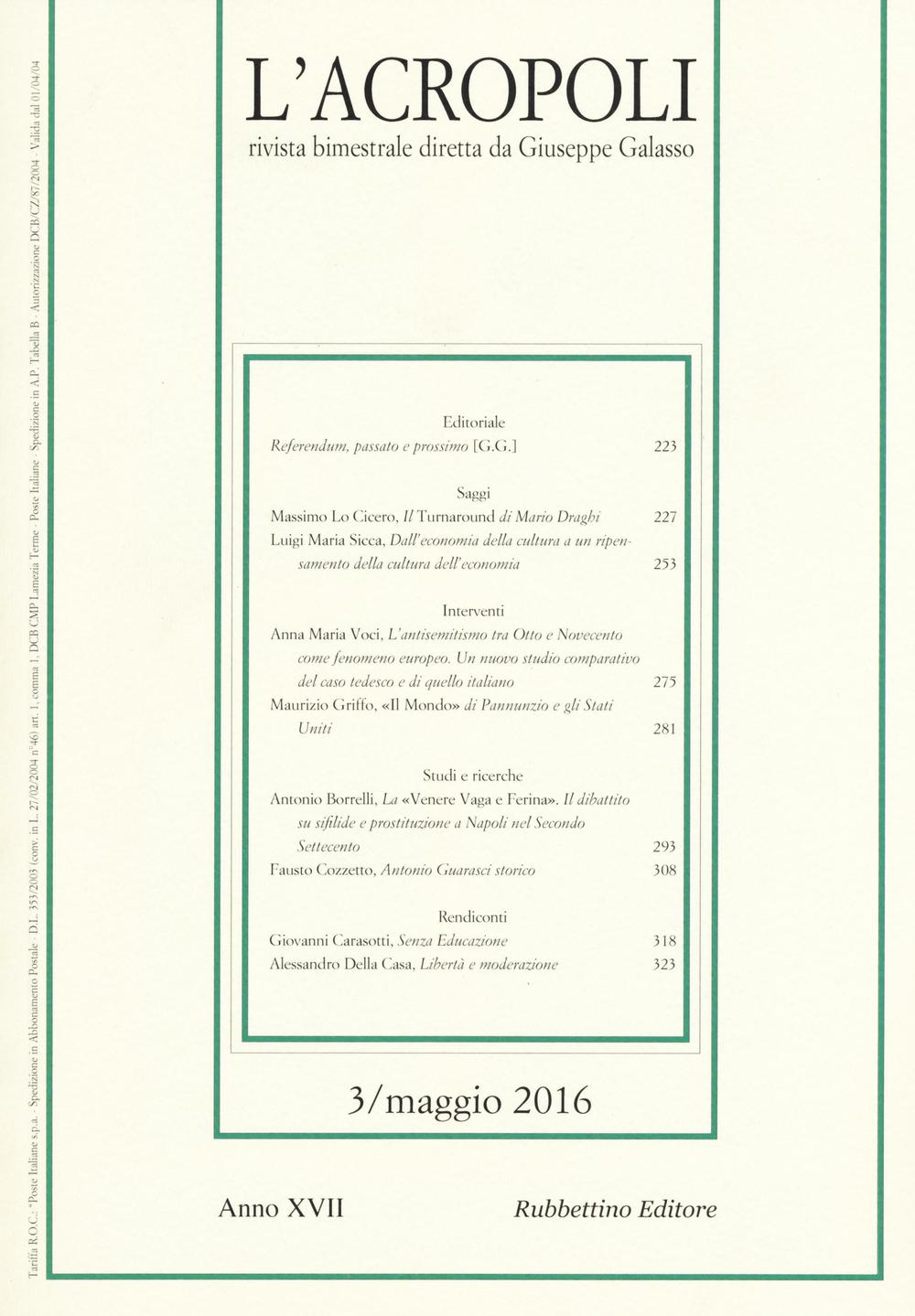 L'acropoli (2016). Vol. 3