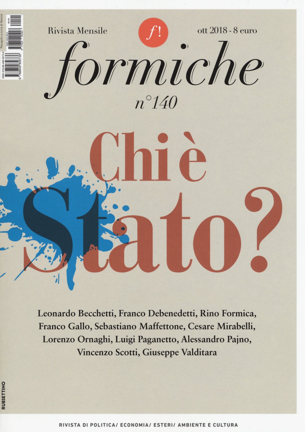 Formiche (2018). Vol. 140: Chi è Stato? (ottobre)