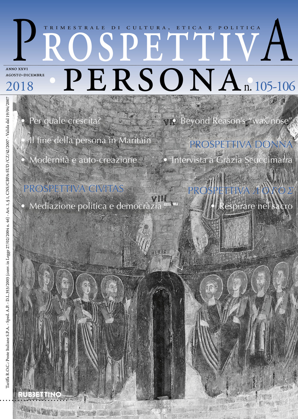Prospettiva persona. Trimestrale di cultura, etica e politica (2018). Vol. 105-106: Agosto-Dicembre