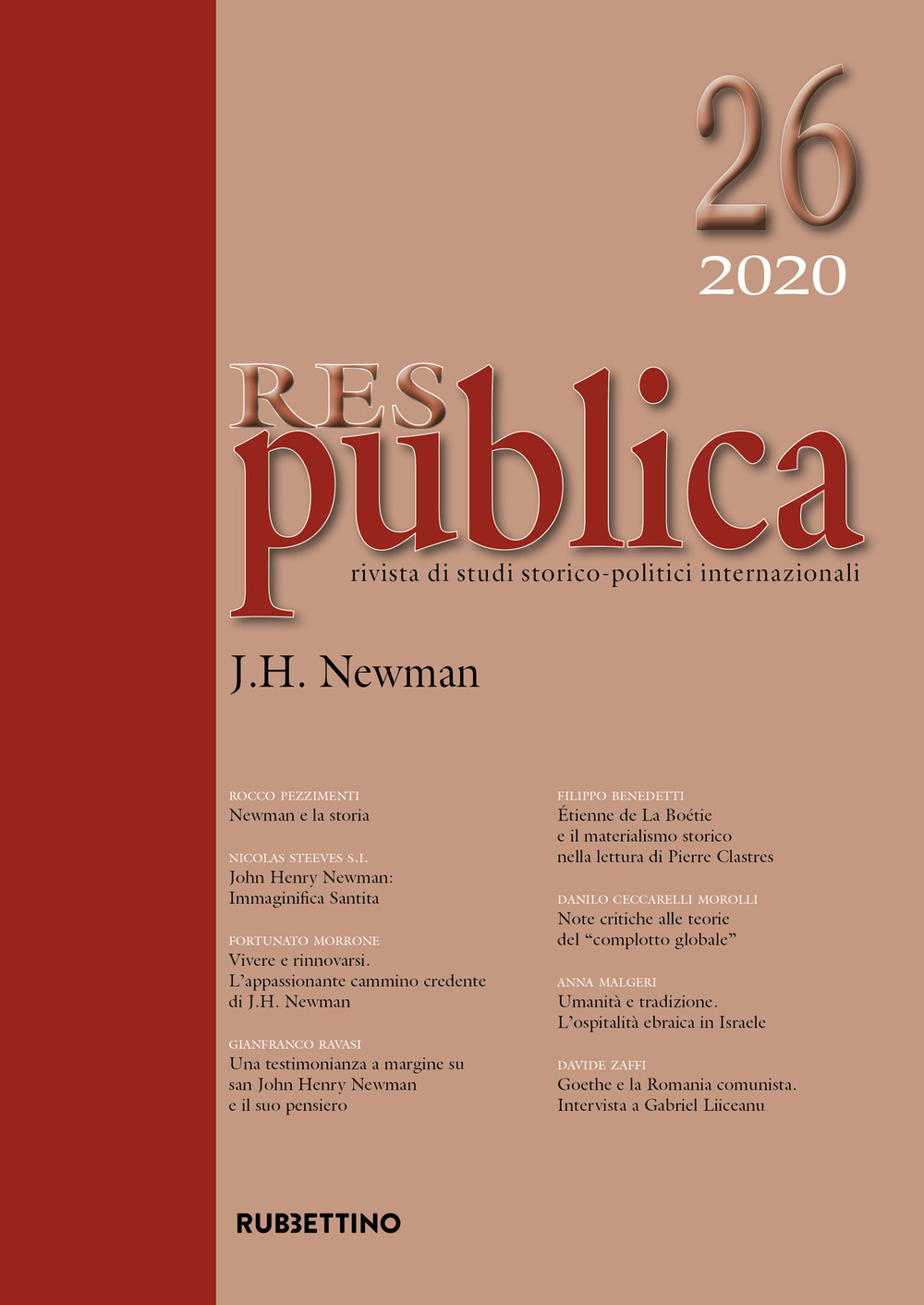 Res publica (2020). Vol. 26: J. H. Newman