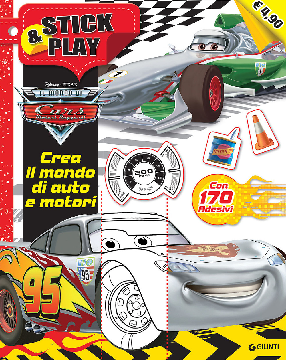 CREA IL MONDO DI AUTO E MOTORI. STICK & PLAY. CARS. CON ADESIVI. EDIZ. ILLUSTRATA - 9788852219580