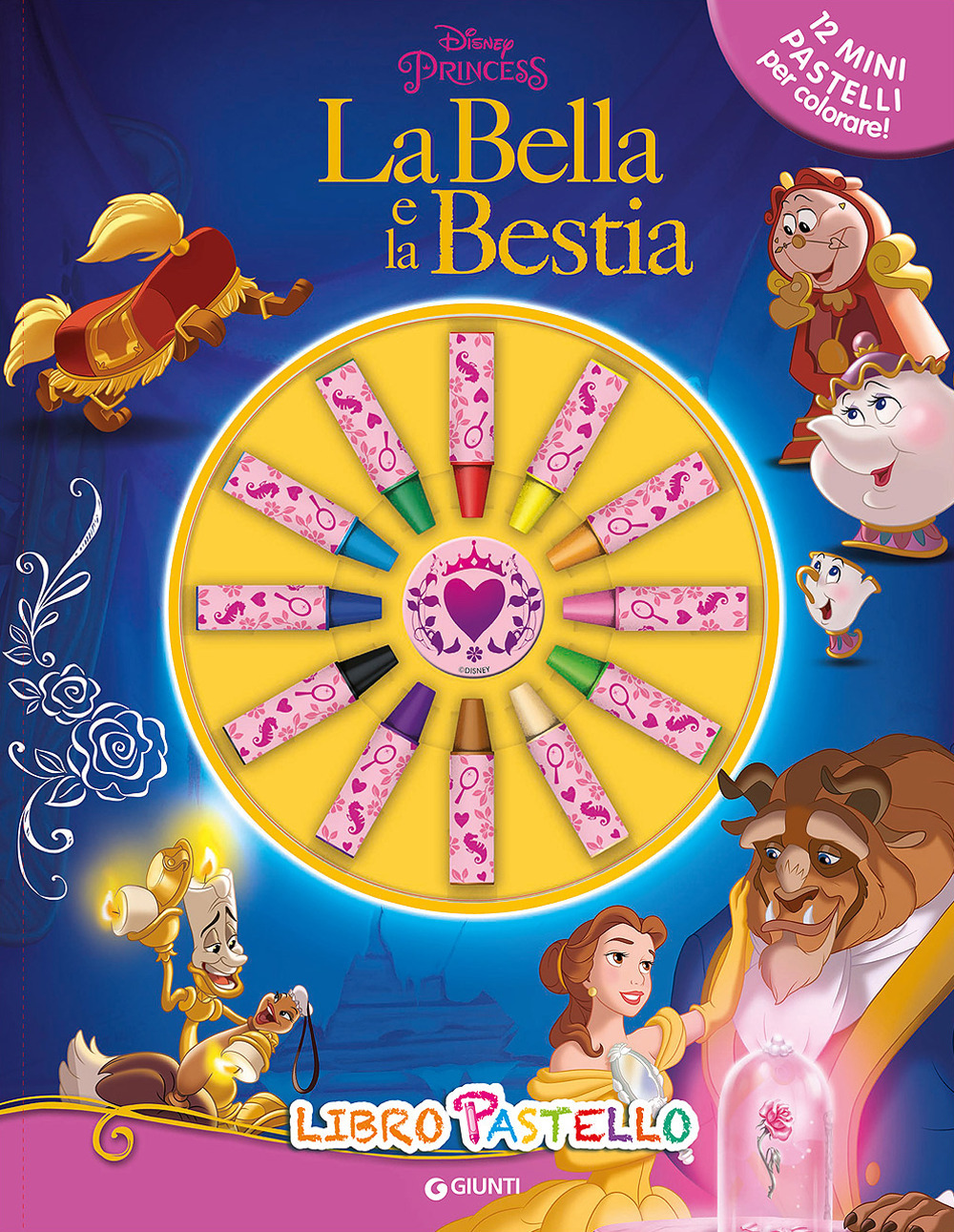 La Bella e la Bestia. Libro pastello. Con 12 pastelli