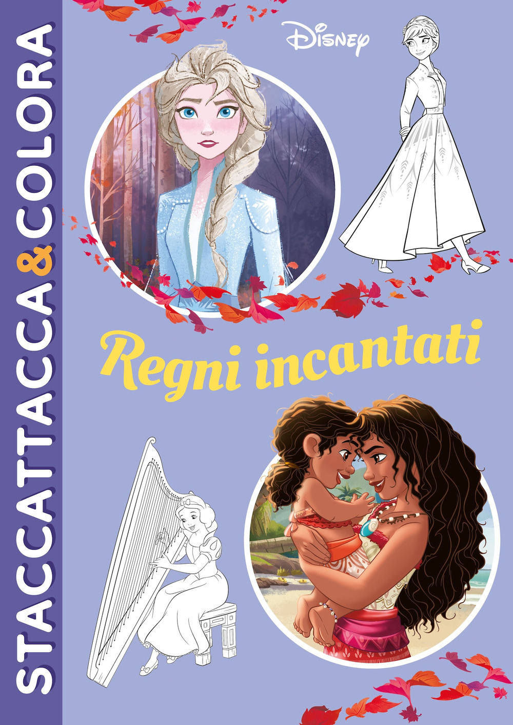 Regni incantati. Disney. Staccattacca&colora. Con adesivi. Ediz. a colori