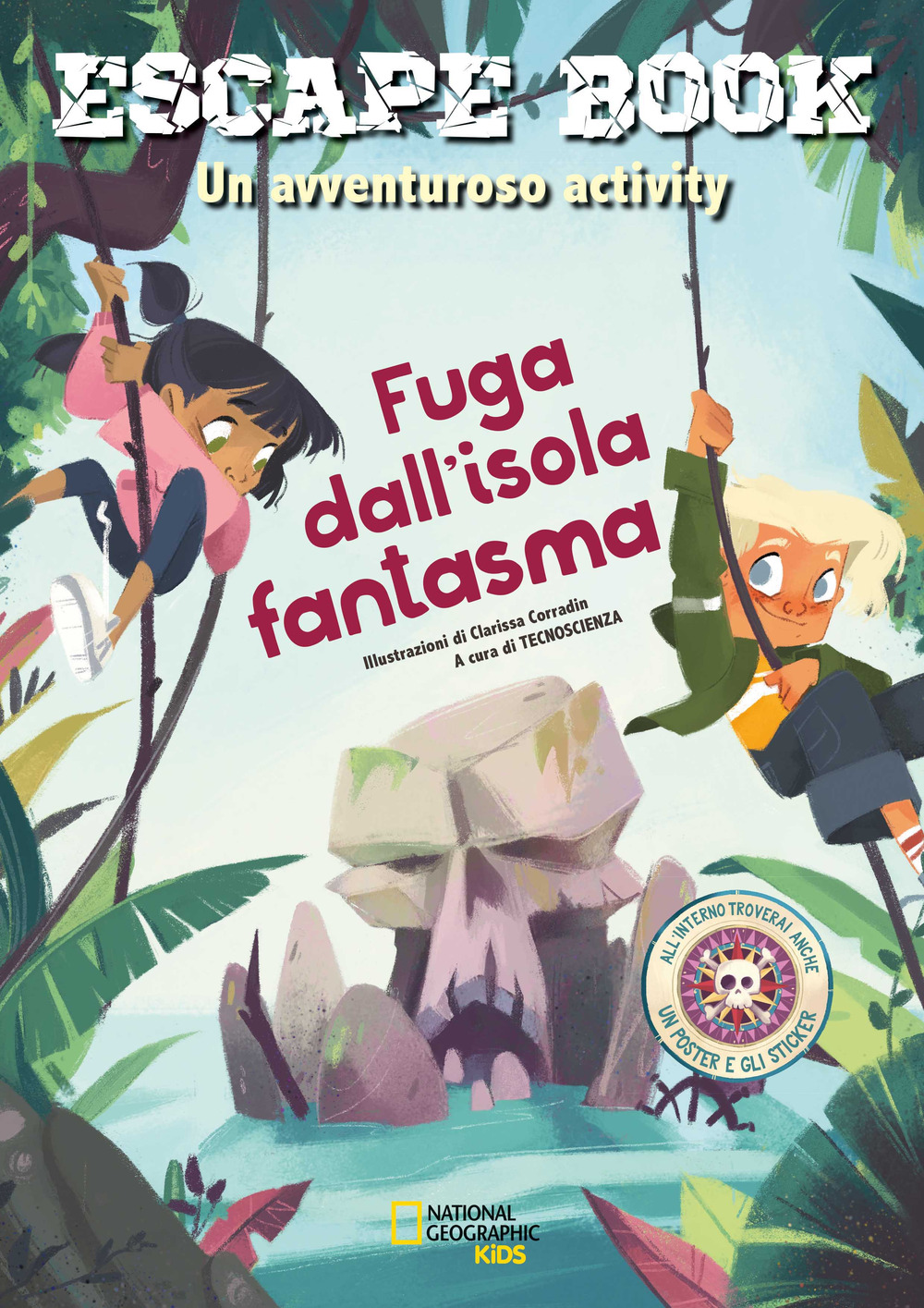 Fuga dall'isola fantasma. Escape book. Un avventuroso activity. Con adesivi. Con Poster