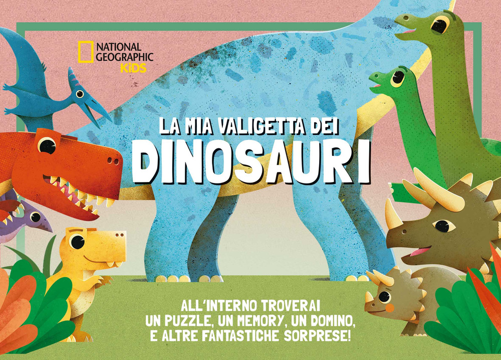 La mia valigetta dei dinosauri. Con un puzzle, un memory, un domino e altre fantastiche sorprese. Ediz. a colori. Con Gioco