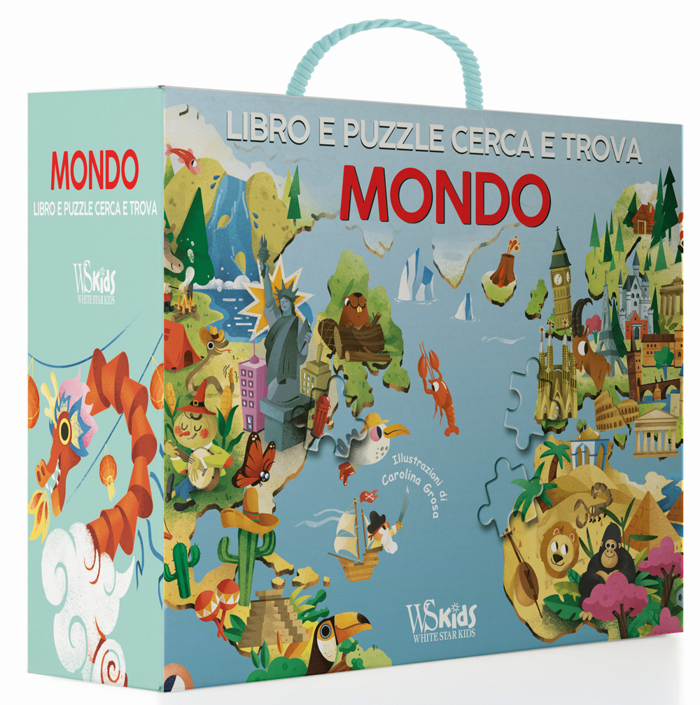 Mondo. Libro e puzzle cerca e trova. Ediz. a colori. Con puzzle. Con Poster