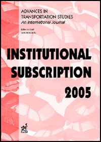 Advances in transportation studies. An international journal. Institutional subscription 2005