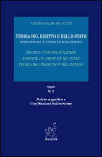 Teoria del diritto e dello stato. Potere negativo e costituzioni boliviane