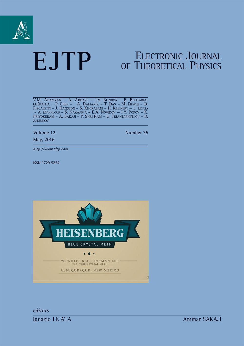 Electronic journal of theoretical physics. Vol. 12