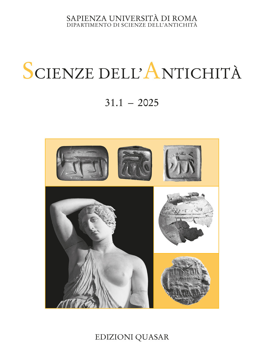 Scienze dell'antichità. Ricerche del dipartimento. Vol. 31.1