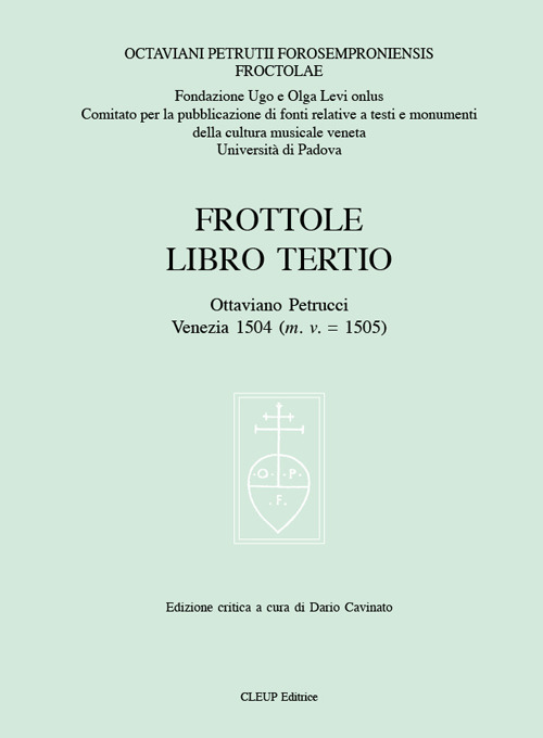 Frottole libro Tertio. Ediz. critica