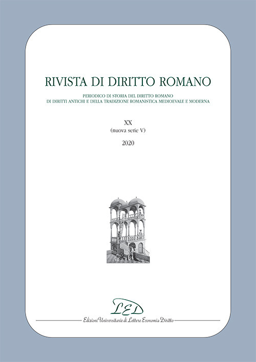Rivista di diritto romano. Nuova serie (2020). Vol. 20