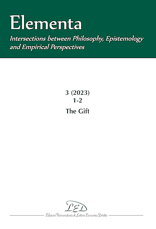 Elementa. Intersections between Philosophy, Epistemology and Empirical Perspectives (2023). Vol. 3: The Gift