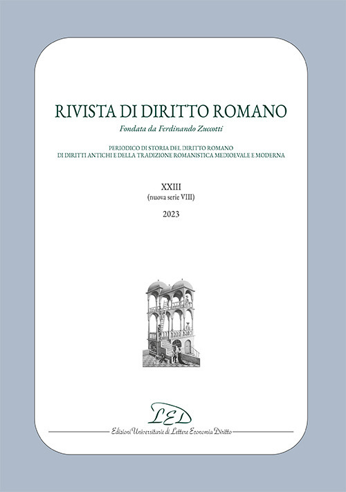 Rivista di diritto romano. Nuova serie (2023). Vol. 23