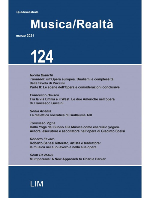 Musica/realtà (2021). Vol. 124