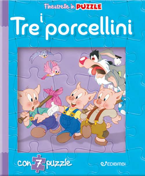 I tre porcellini. Finestrelle in puzzle