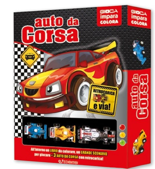 Auto da corsa. Ediz. a colori. Con 3 macchinine