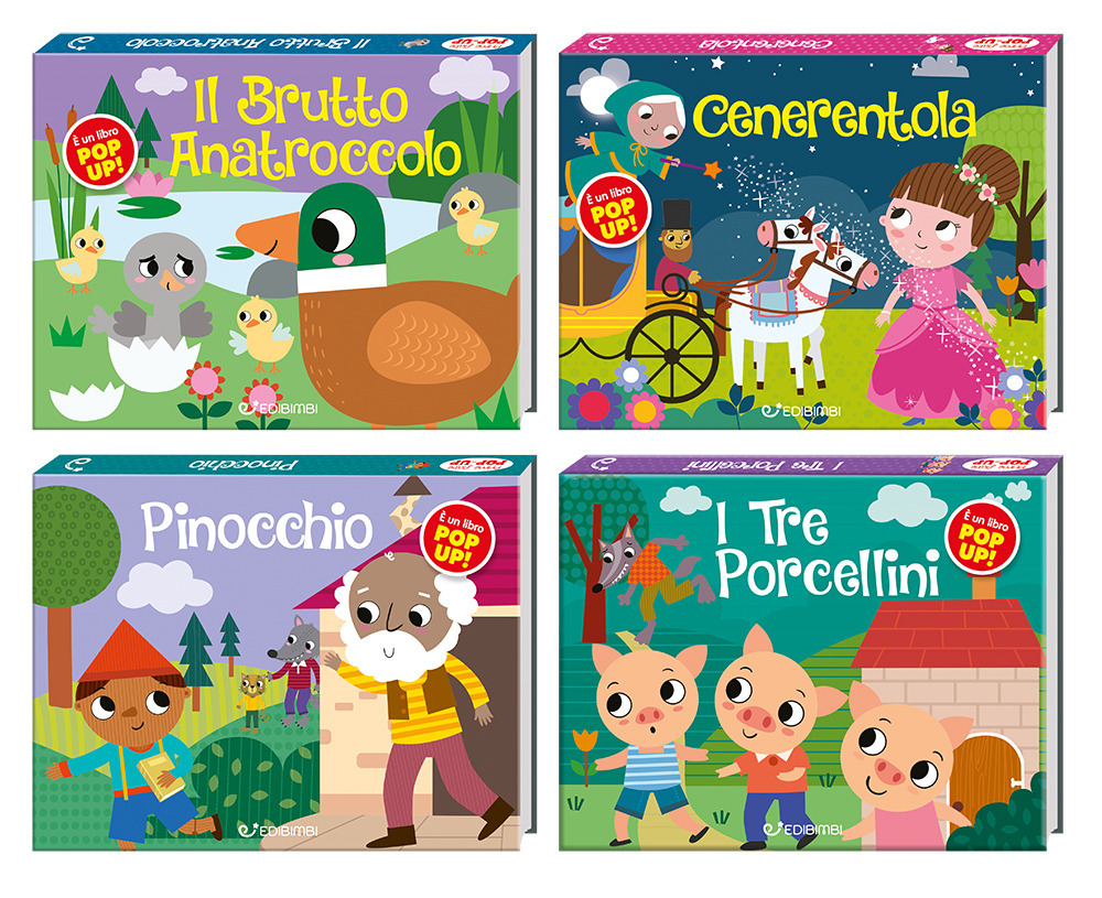 Prime fiabe pop: Il brutto anatroccolo-Cenerentola-I tre porcellini-Pinocchio (4 titoli sfusi)