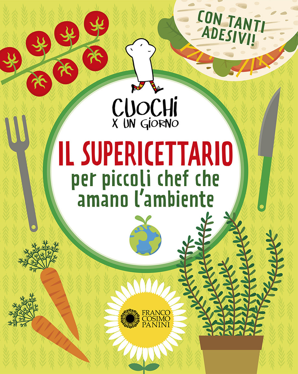 Il supericettario per piccoli chef che amano l'ambiente. Ediz. a colori. Ediz. a spirale. Con Adesivi