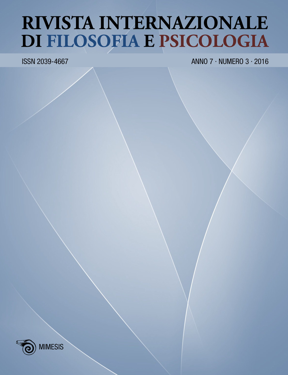 Rivista internazionale di filosofia e psicologia (2016). Vol. 3