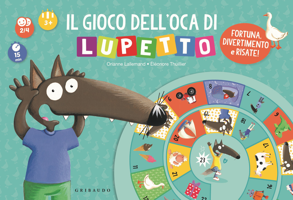 Il gioco dell'oca di Lupetto. Amico lupo. Ediz. a colori. Con dado di legno. Con 4 segnalini di legno