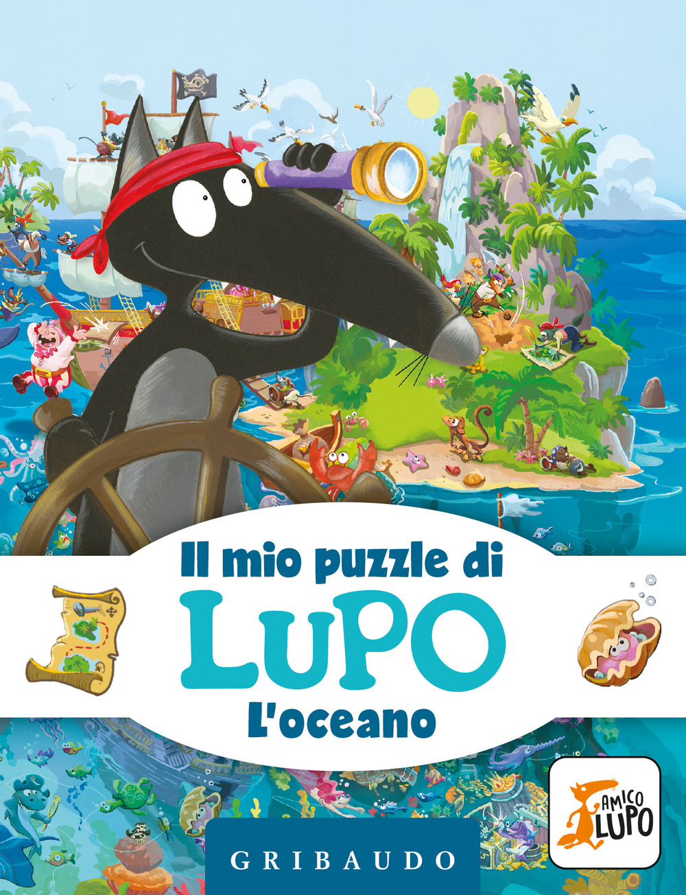 L'oceano. Il mio puzzle di Lupo. Amico Lupo. Ediz. a colori. Con puzzle