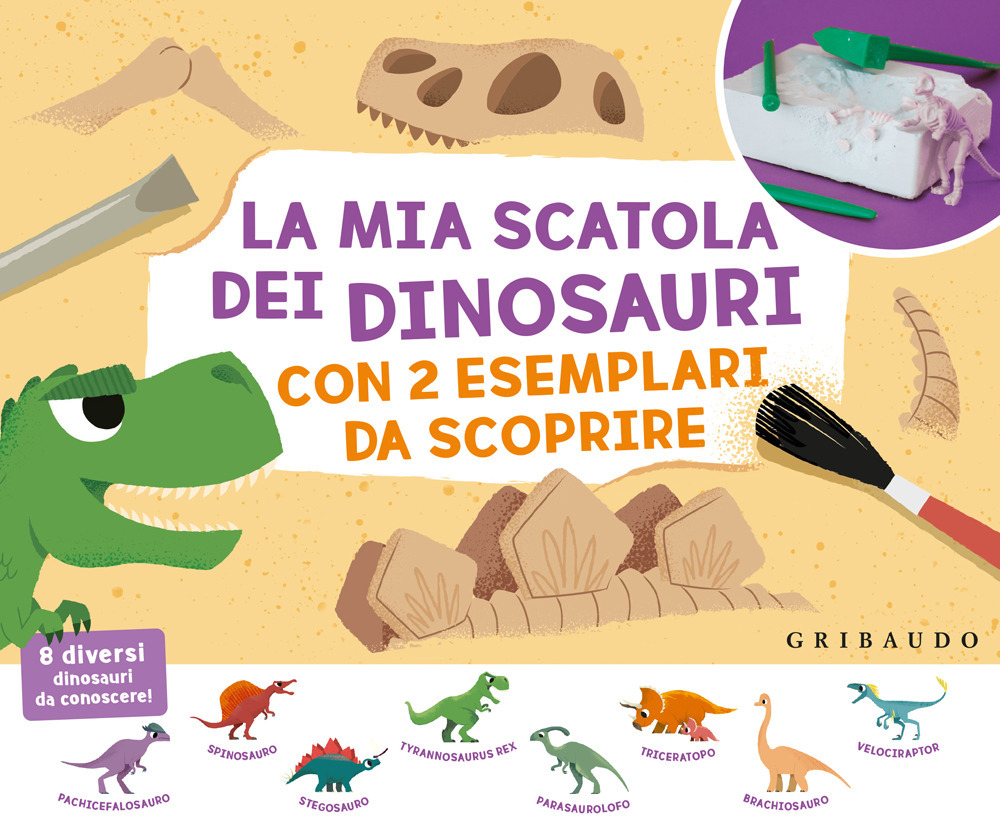 La mia scatola dei dinosauri con 2 esemplari da scoprire. Ediz. illustrata. Con 2 dinosauri. Con gadget