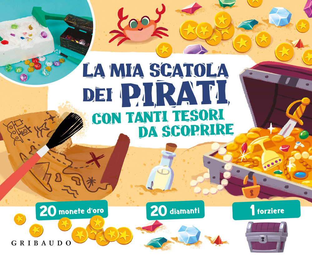 La mia scatola dei pirati con tanti tesori da scoprire. Ediz. a colori. Con 20 monete d'oro, 20 diamanti e 1 forziere
