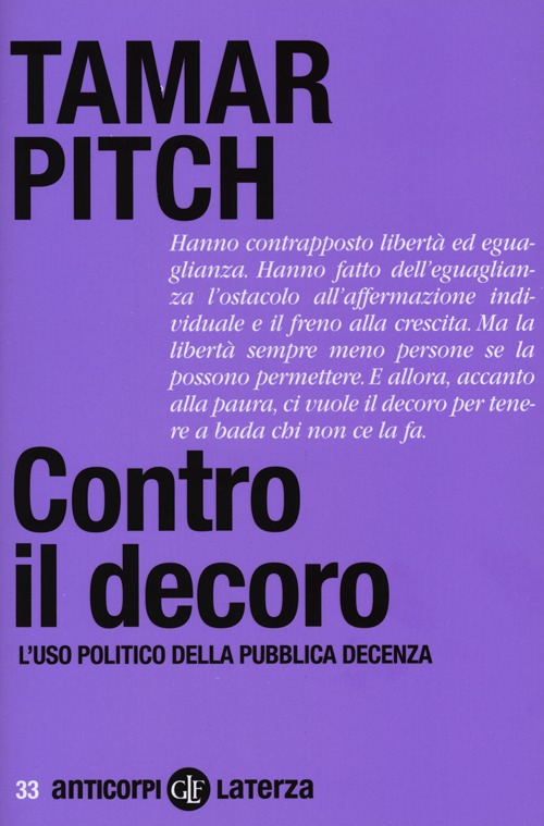 Contro il decoro. L'uso politico della pubblica decenza