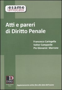 Atti e pareri di diritto penale