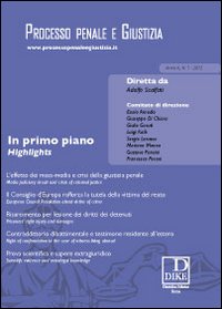 Processo penale e giustizia (2012). Vol. 1