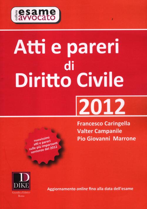 Atti e pareri di diritto civile